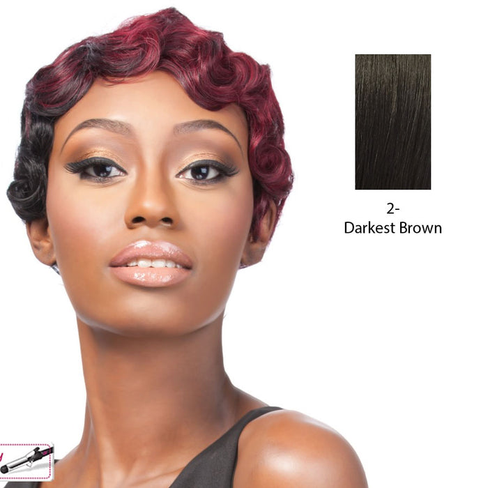 Iron Friendly Synthetic Wig_ Q Roberta,Darkest Brown