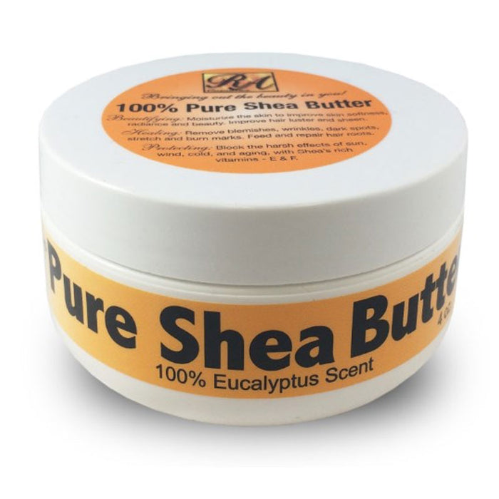 Ra Cosmetics 100% Pure Shea Butter, Eucalyptus Scent 4 Oz.