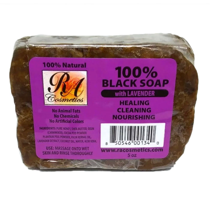 Ra Cosmetics 100% Black Soap Lavender 5 Oz.