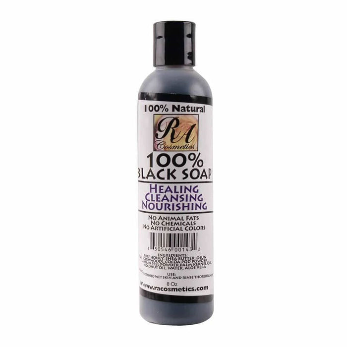 Ra Cosmetics 100% Black Soap Liquid 8 Oz.