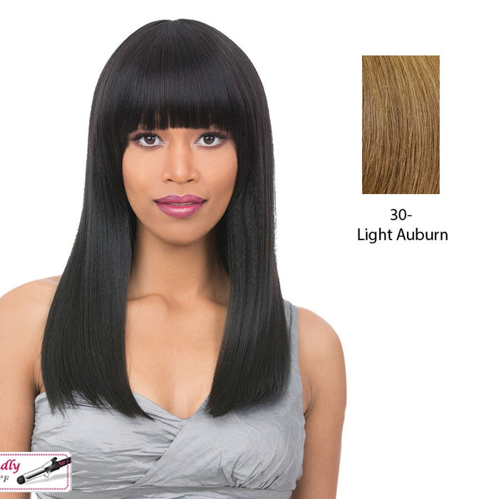 Slight Side Framed Cut Style With Heat Resistant Synthetic Wig - Raven,30