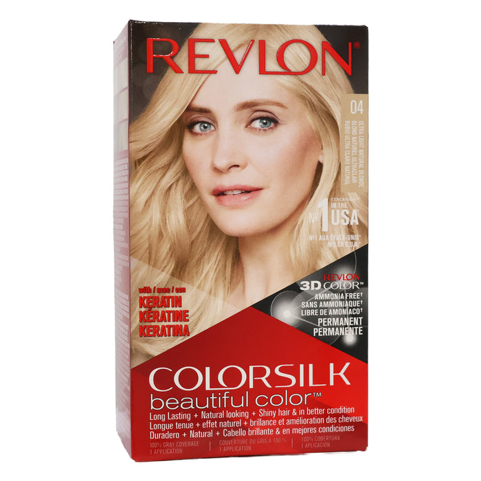 Revlon Colorsilk Beautiful Color Permanent Hair Color 04 Ultra Light Natural Blonde