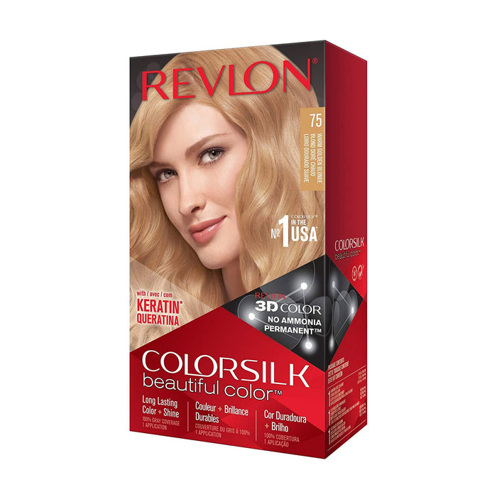Revlon Colorsilk Beautiful Color Permanent Hair Color 75 Warm Golden Blonde