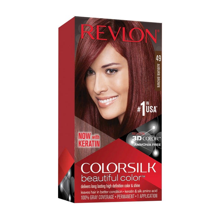 Revlon Colorsilk Beautiful Color Permanent Hair Color 49 Auburn Brown