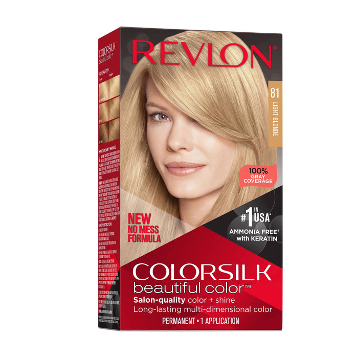 Revlon Colorsilk Beautiful Color Permanent Hair Color 81 Light Blonde