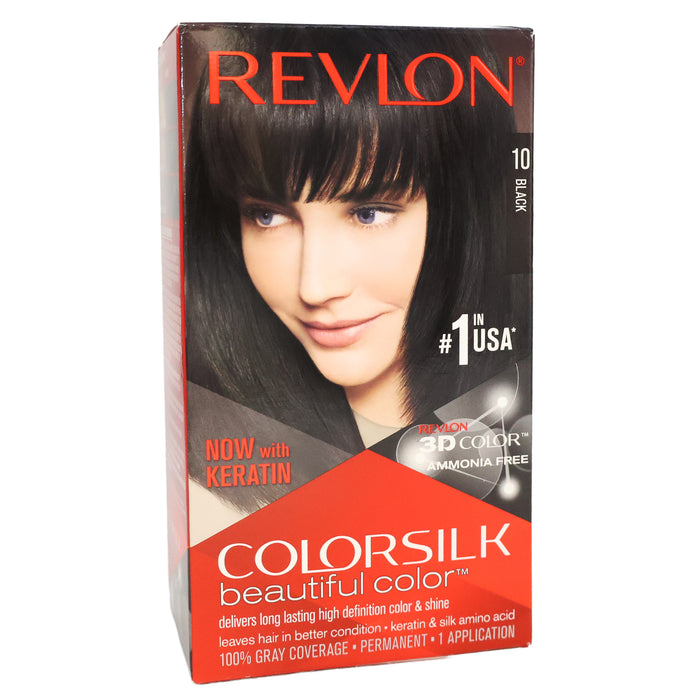 Revlon Colorsilk Beautiful Color Permanent Hair Color 10 Black