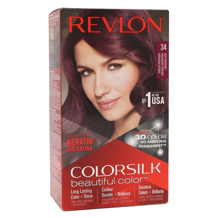 Revlon Colorsilk Beautiful Color Permanent Hair Color 34 Deep Burgundy