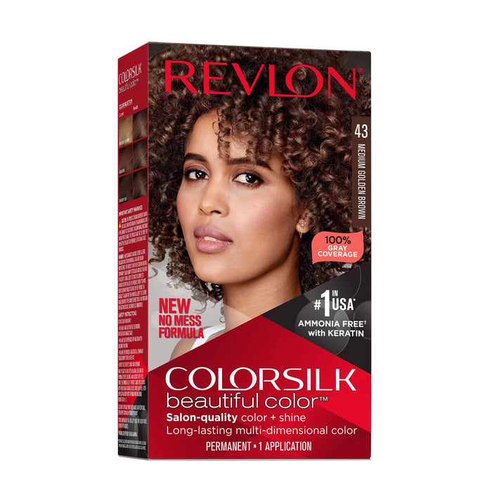 Revlon Colorsilk Beautiful Color Permanent Hair Color 43 Medium Golden Brown