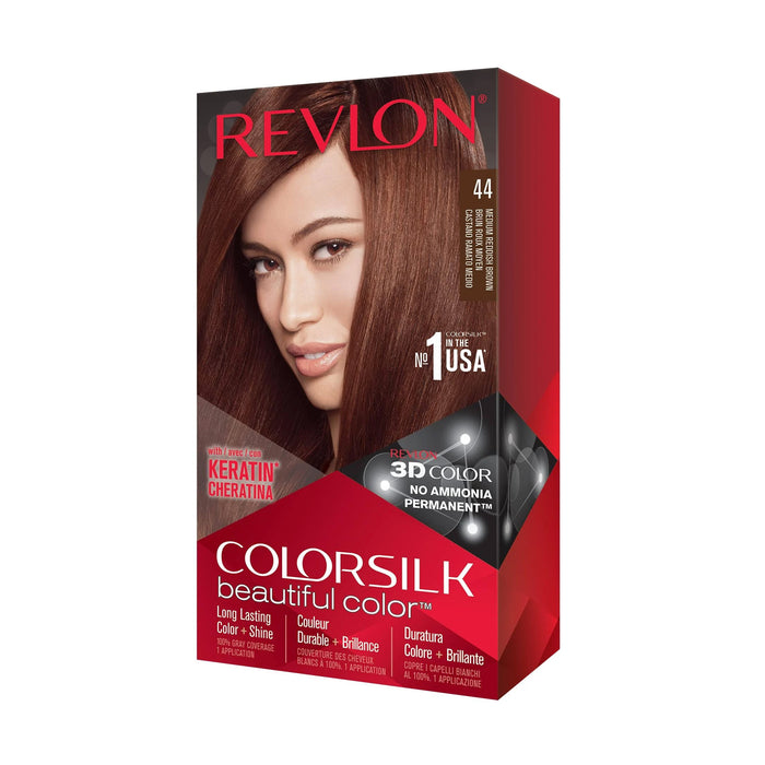 Revlon Colorsilk Beautiful Color Permanent Hair Color 44 Medium Reddish Brown