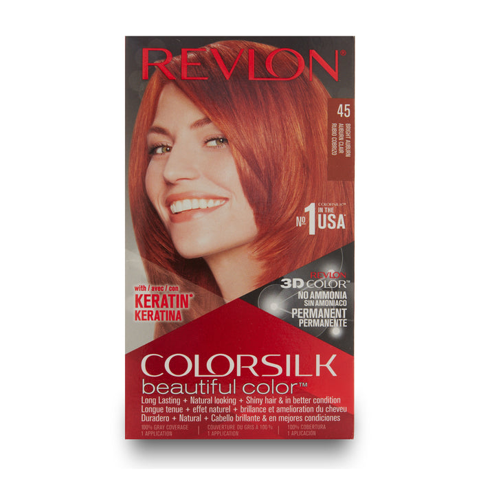 Revlon Colorsilk Beautiful Color Permanent Hair Color 45 Bright Auburn