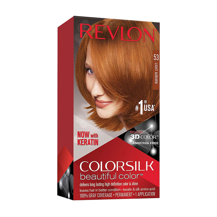 Revlon Colorsilk Beautiful Color Permanent Hair Color 53 Light Auburn