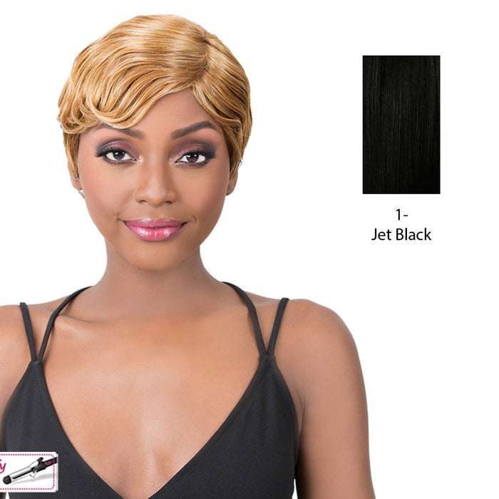 Premium Synthetic Iron Friendly Wig - River Wave,Black