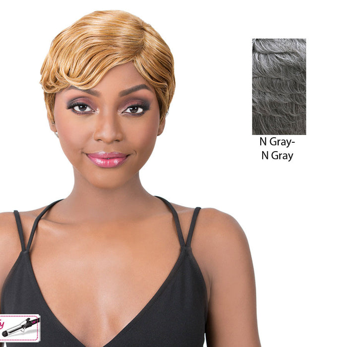 Premium Synthetic Iron Friendly Wig - River Wave,N. Grey