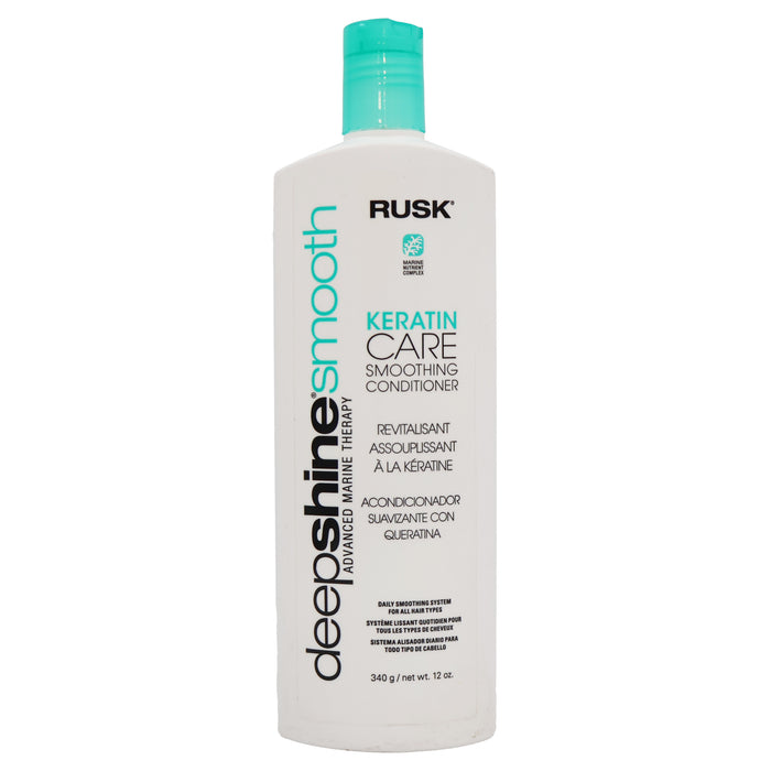 Rusk Deepshine Smooth Keratin Care Conditioner, 12 Oz.
