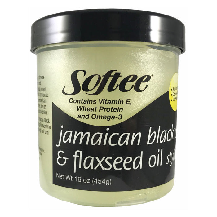 Softee Styling Gel Jamaican Black Castor and Flaxseed Oil, 16 Oz