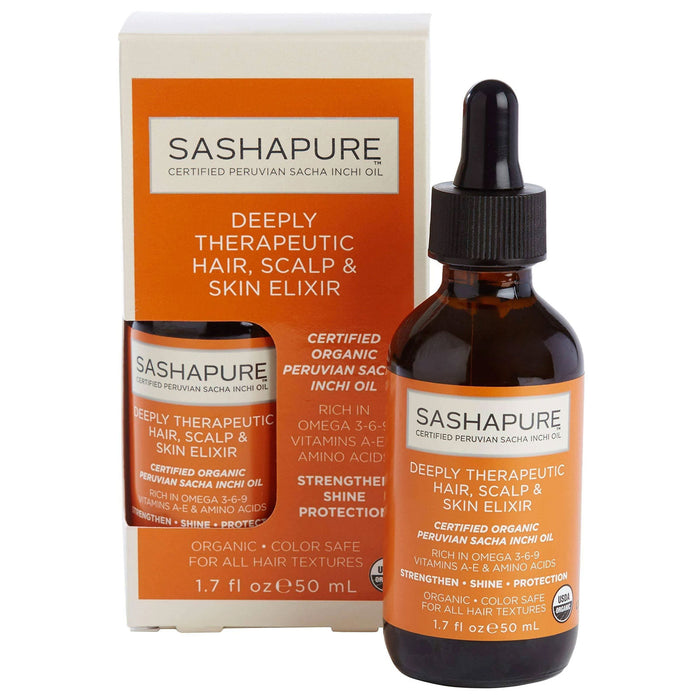Sashapure Elixer, Deeply Therapeutic, Hair, Scalp Skin 1.7 Oz