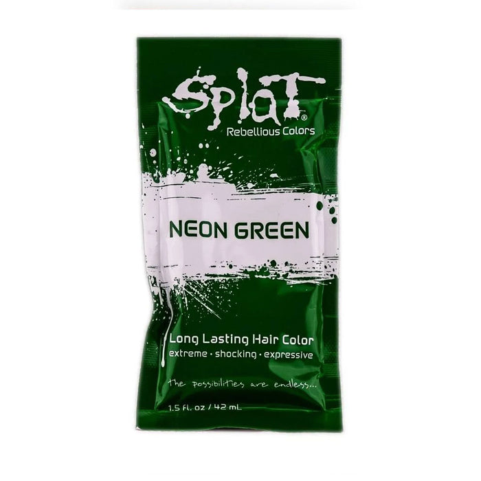 Splat Singles Hair Color Dye Foil Pack, Neon Green, 1.5 Oz.