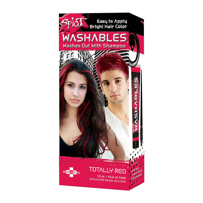 Splat Washables Temporary Hair Color, Totally Red