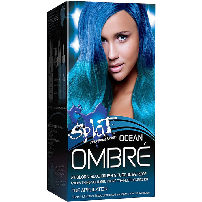 Splat Rebellious Colors Complete Kit, Ocean Ombre 2 Colors, Turquoise Reef, Blue Crush