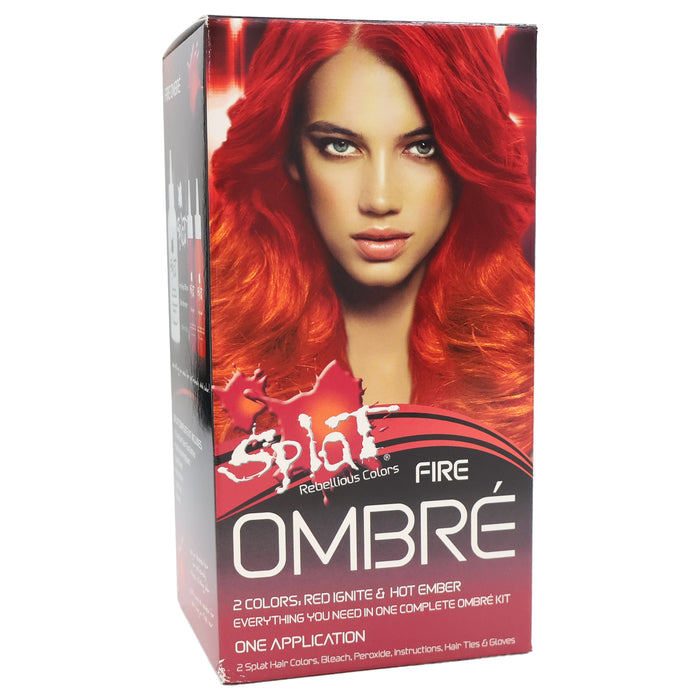 Splat Rebellious Colors Complete Kit, Ombre Fire 2 Colors, Red Ignite Hot Ember
