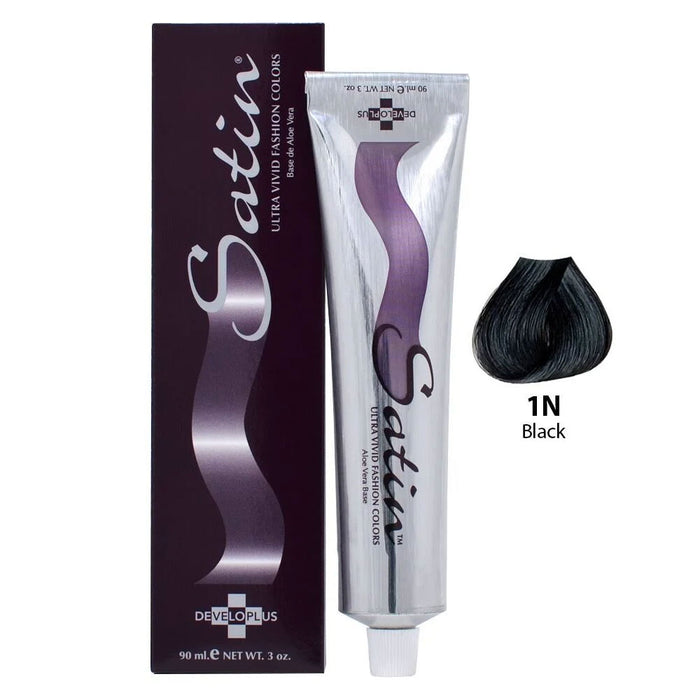 Satin Black Hair Color 1N 3 Oz.