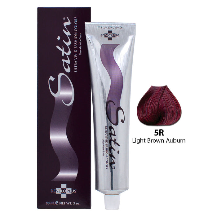 Satin Light Brown Auburn Hair Color 5R 3 Oz