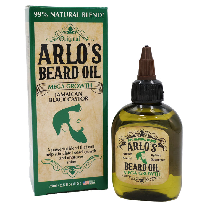 Arlos Beard Oil Pro Growth Mega Growth, Jamaican Black Castor, 2.5 Oz.