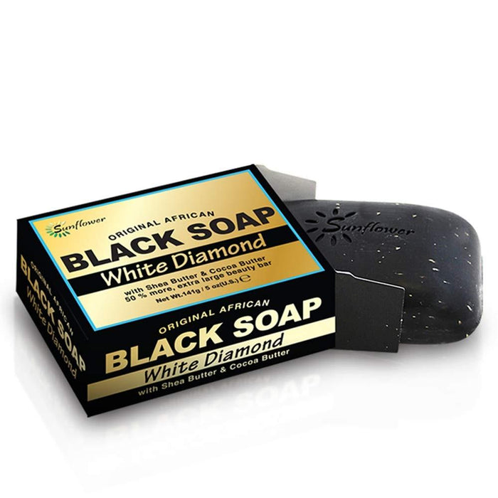 Sunflower Black Soap, White Diamond 5 Oz.