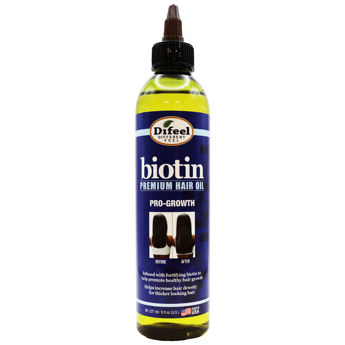 Difeel Premium Hair Oil Biotin Pro-Growth, 8 Oz.