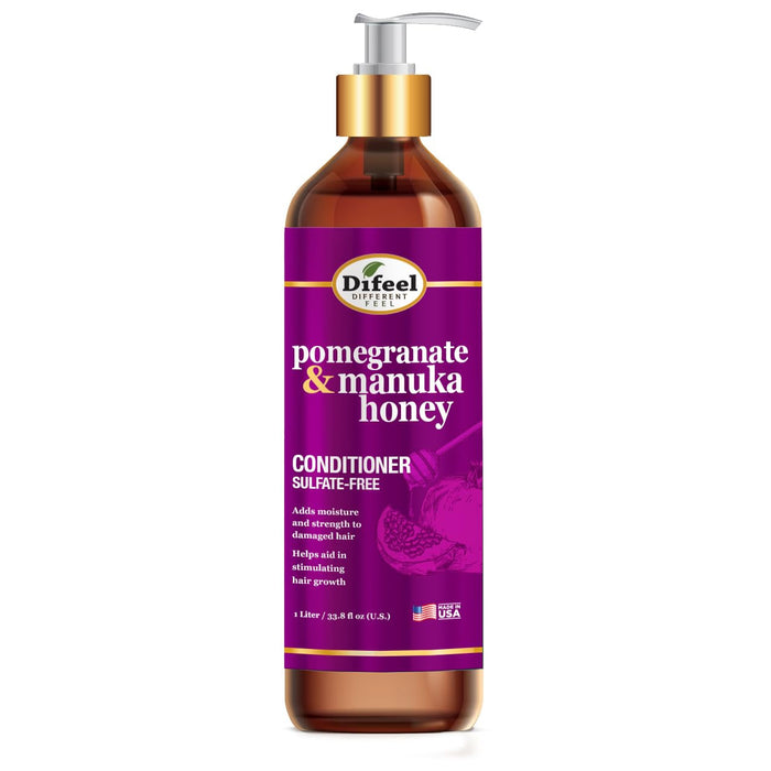 Difeel Pomegranate and Manuka Honey Sulfate Free Conditioner, 33 Oz