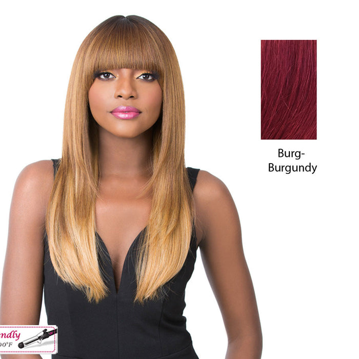 Synthetic 2020 Bang Wig - Sherry,Burgundy