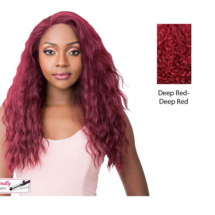 Synthetic Simply Lace Front Wig Simply Lace Lake Wave,Deep Red