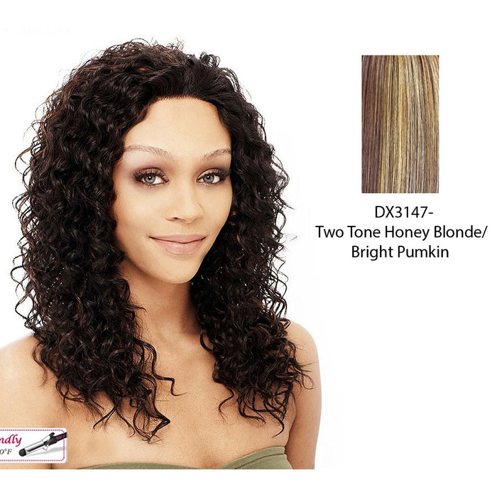 Lisa Lace Front Wig,Two Tone Frost Blend Of Strawberry Blonde And Bright Pumpkin Layer Over Gold Light Auburn Bottom