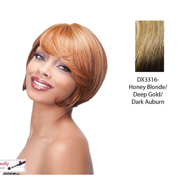 Sycamore Lace Front Wig,Two Tone Frost Blend Of Honey Blonde And Deep Gold Layer Over Dark Auburn Bottom