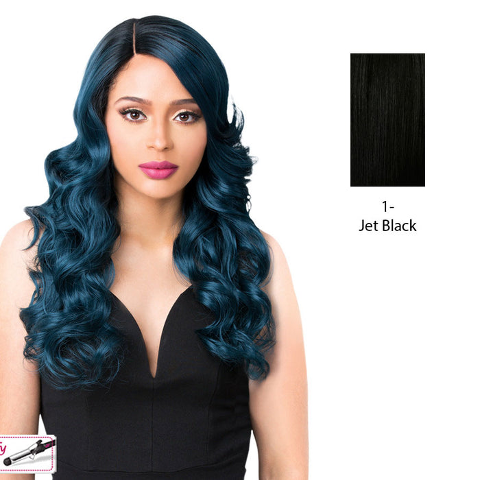 Premium Synthetic Swiss Lace Front Wig - Blondel,Black