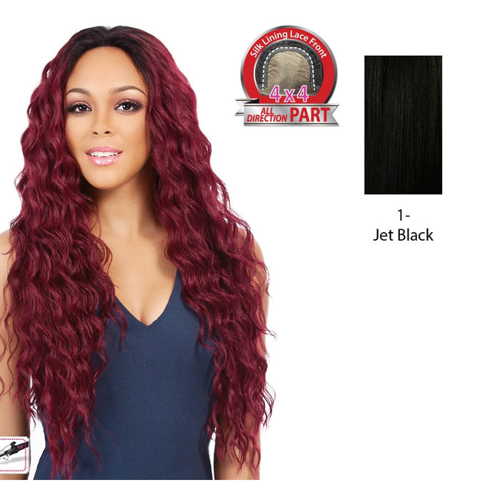Synthetic 4X4 Swiss Lace Wig - Swiss Lace Boston,Black