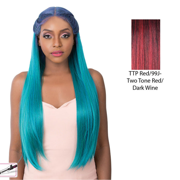 Ear To Ear Lace Front Wig Swiss Lace Crown Braid Dabo,Ttp Red/99J