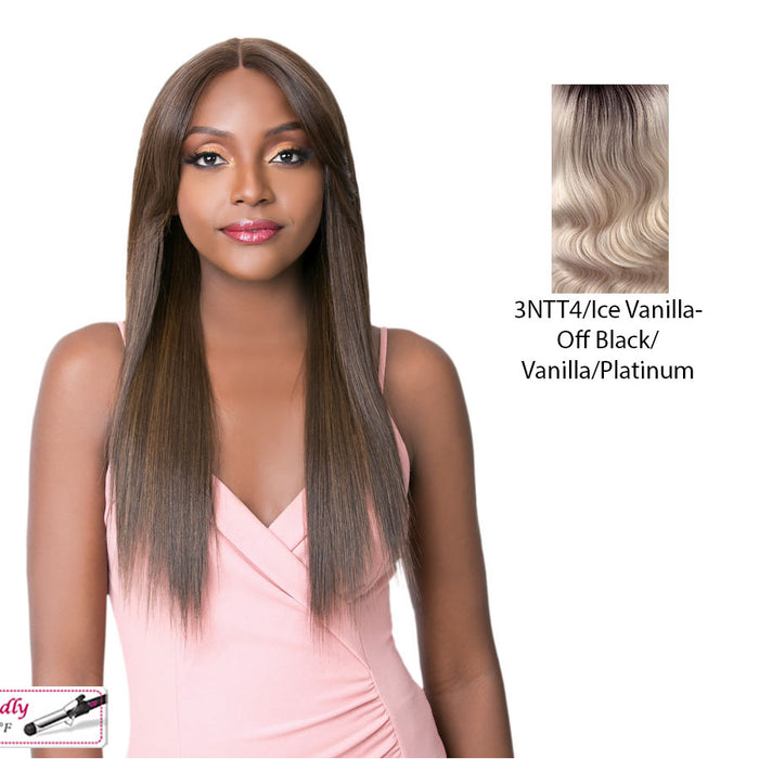 Iron Friendly, Soft And Silky Swiss Lace Front Wigs - Swiss Lace Curtain Call,3Ntt4/Ice Vanilla