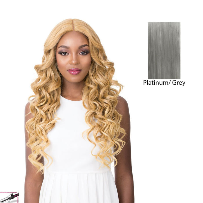 Synthetic Swiss Lace Front Wig Swiss Lace Houston,Platinum Grey