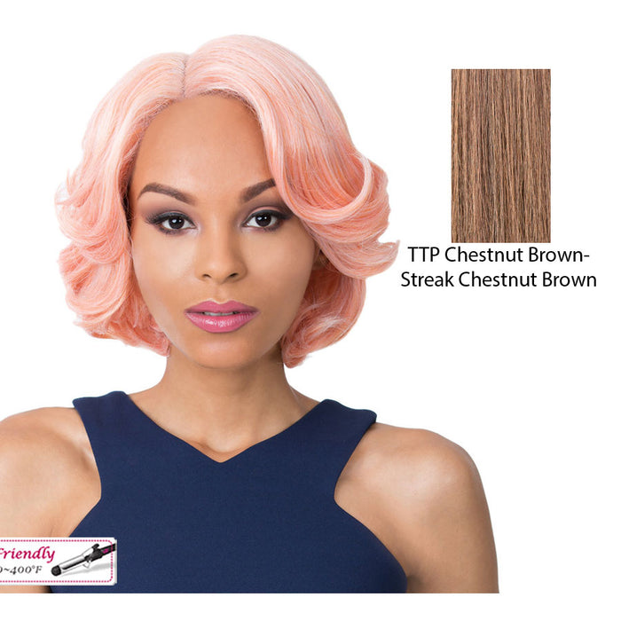 Synthetic Swiss Lace Front Wig - Swiss Lace Issac,Ttp Chestnut Brown