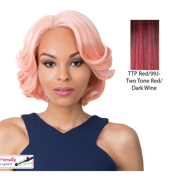 Synthetic Swiss Lace Front Wig - Swiss Lace Issac,Ttp Red/99J