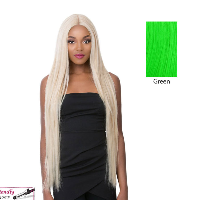 Synthetic Swiss Lace Front Wig Swiss Lace Karleen,Green