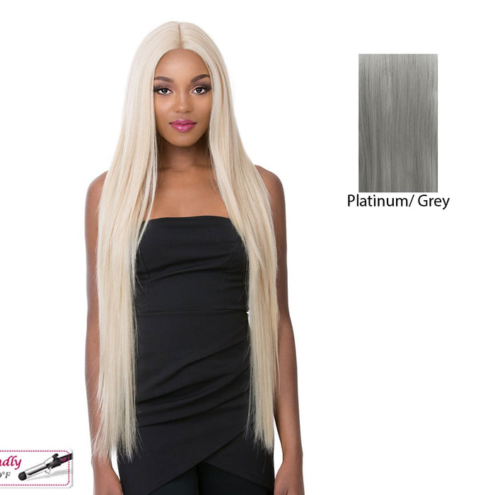 Synthetic Swiss Lace Front Wig Swiss Lace Karleen,Platinum Grey