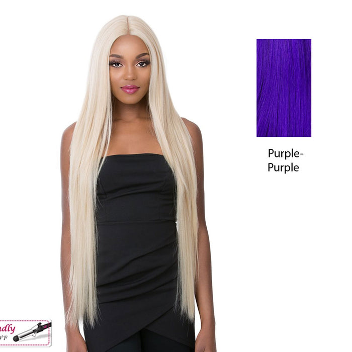 Synthetic Swiss Lace Front Wig Swiss Lace Karleen,Purple