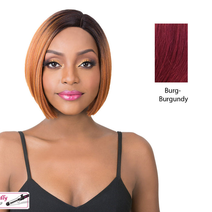 Synthetic Swiss Lace Front Wig - Swiss Lace Maze,Burgundy