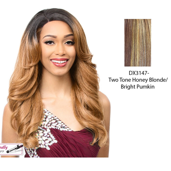 Swiss Lace Front Wig Montessa,Two Tone Frost Blend Of Strawberry Blonde And Bright Pumpkin Layer Over Gold Light Auburn Bottom