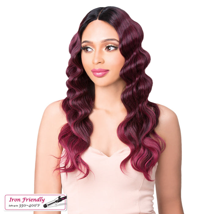 Synthetic Swiss Lace Front Wig - Venus,3Ntt Berry Wine