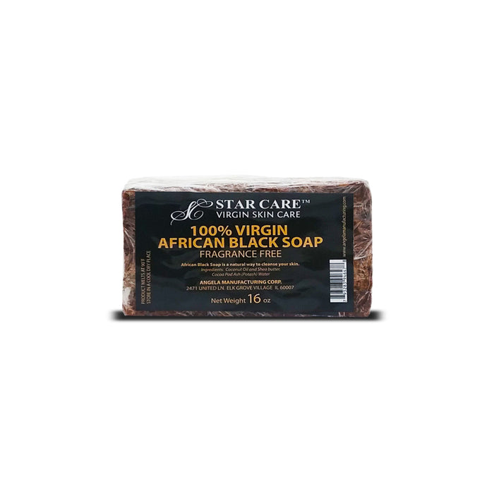 Star Care 100% Virgin African Black Soap, 16 Oz.