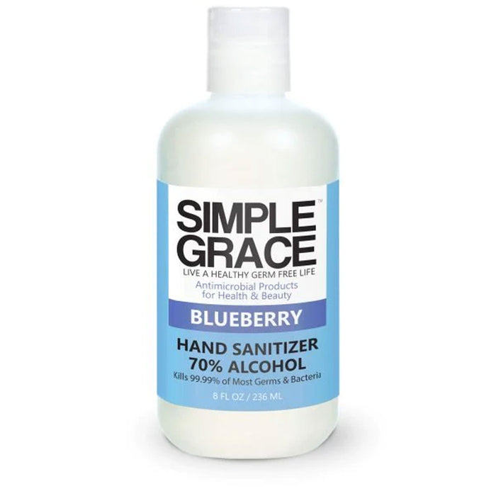 Simple Grace Antimicrobial Hand Sanitizer, 70 Alcohol, Blueberry, 8 Oz.