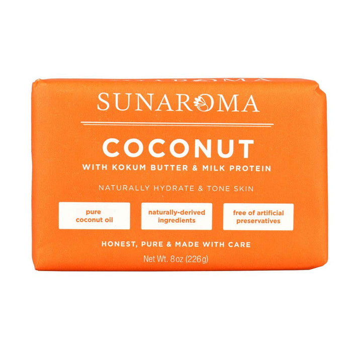 Sunaroma Coconut Oil Soap 8 Oz.